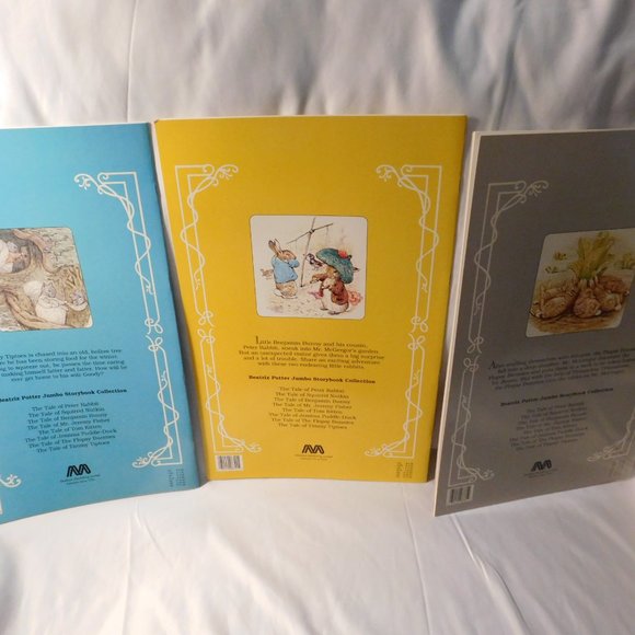 BEATRIX POTTER JUMBO STORY BOOKS BENJAMIN BUNNY TIMMY TIPTOES THE FLOPSY BUNNIES - Picture 2 of 10